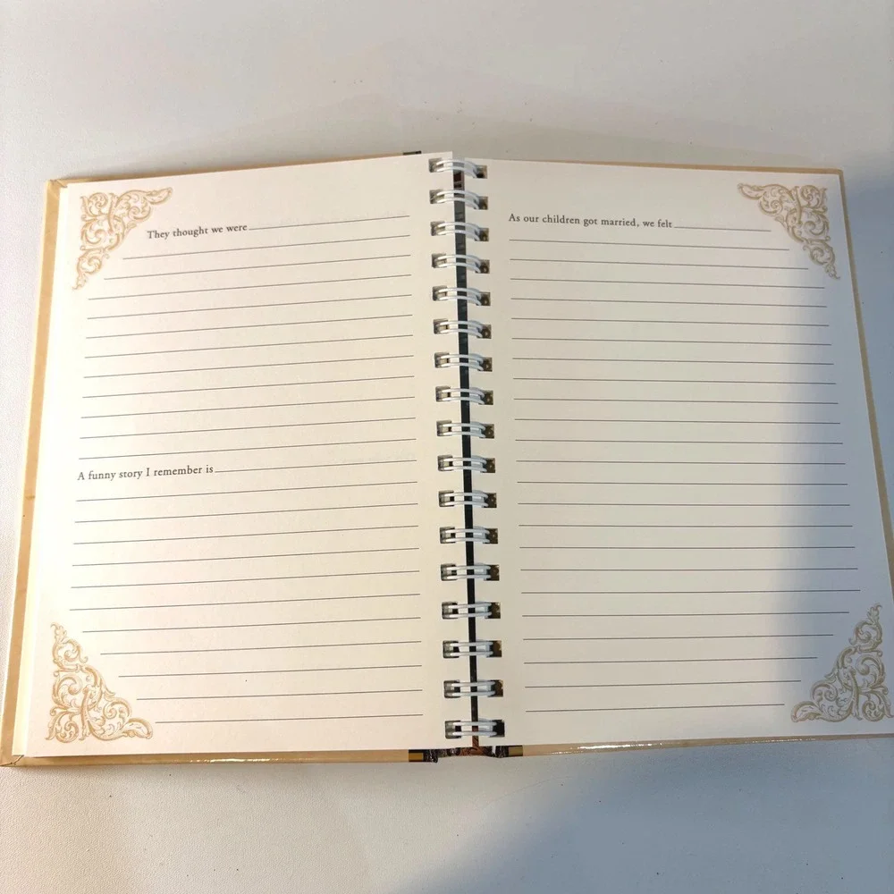My Family History Guided Journal Spiral Bound Memory Book Vintage Style Heritage